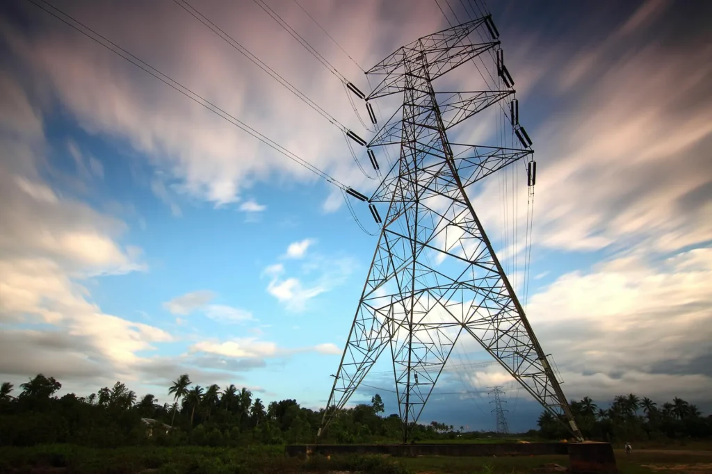 Power transmission tower.